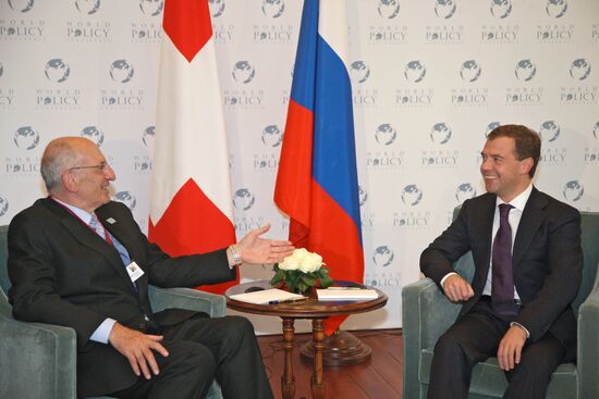 The Russian president visits France