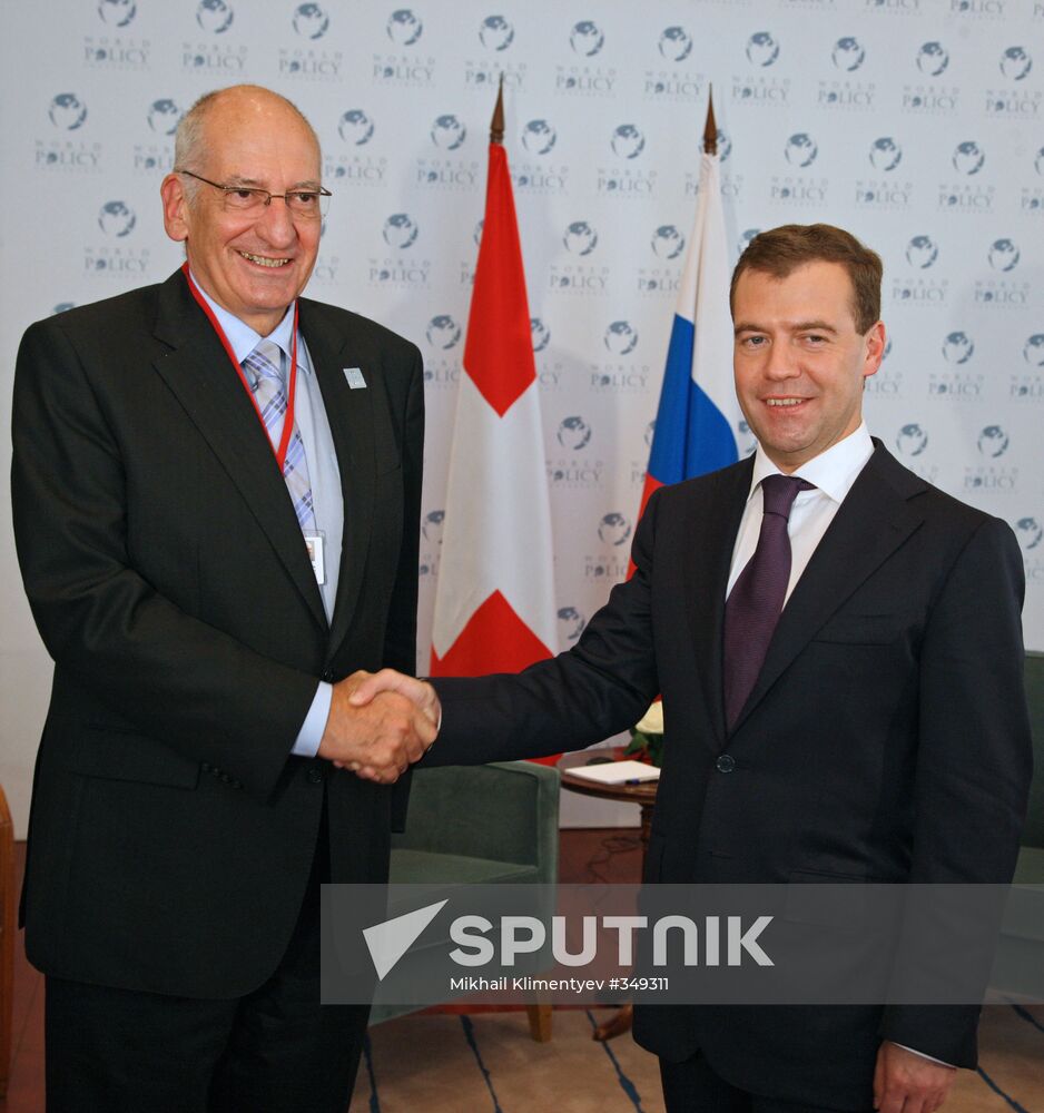 The Russian president visits France