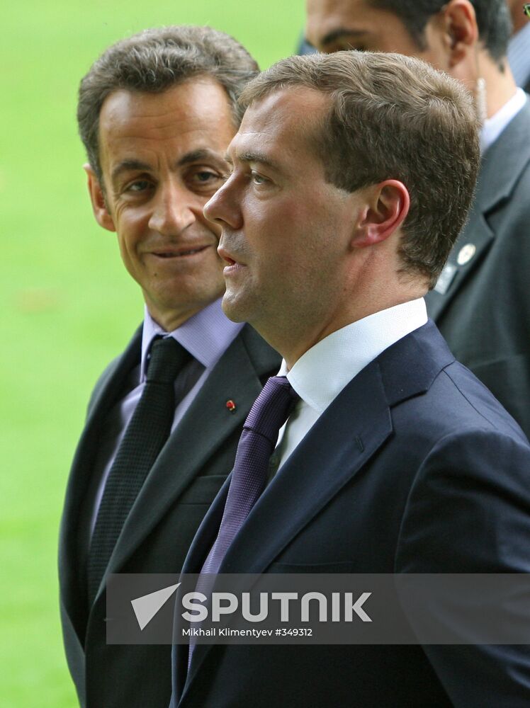The Russian president visits France