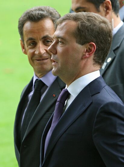 The Russian president visits France