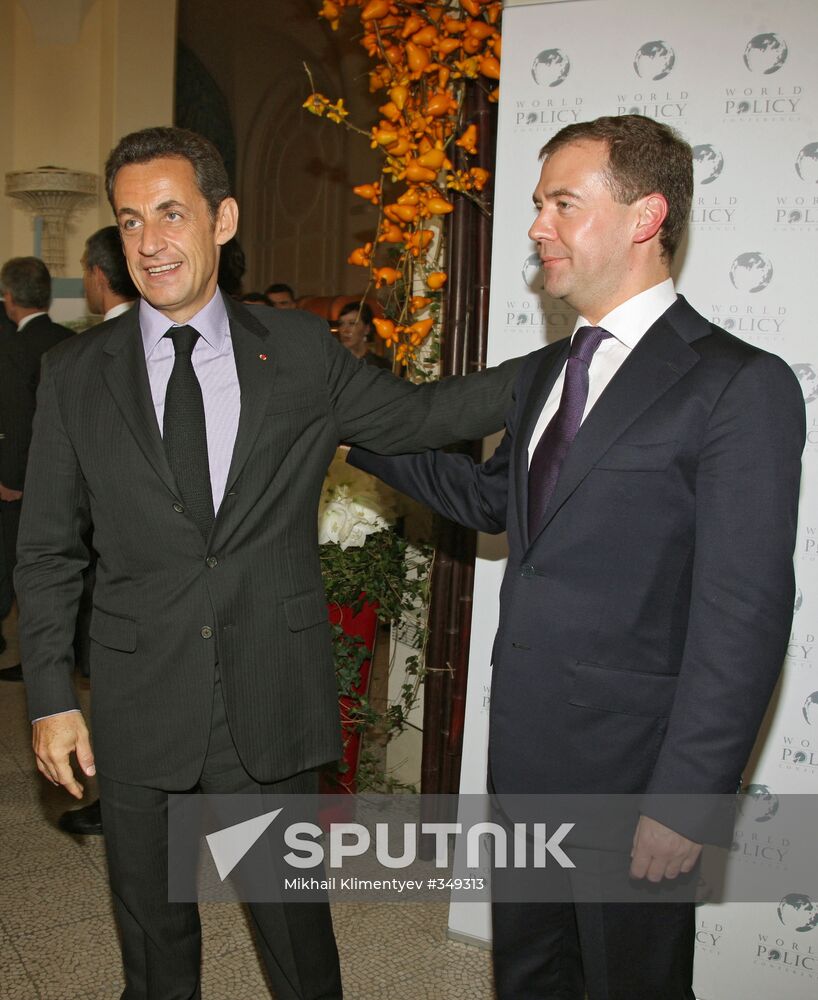 The Russian president visits France