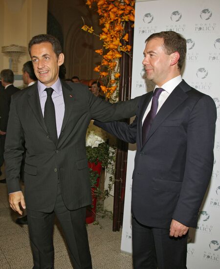 The Russian president visits France