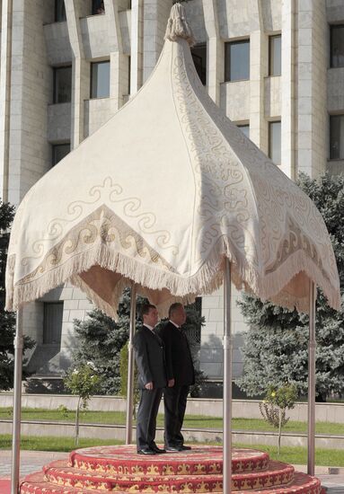 Dmitry Medvedev visits Kyrgyzstan