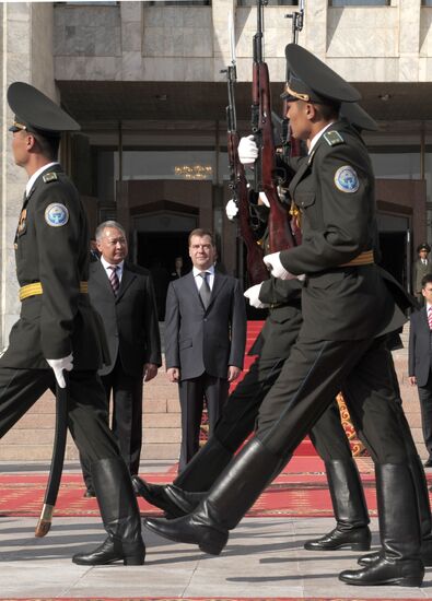 Dmitry Medvedev visits Kyrgyzstan