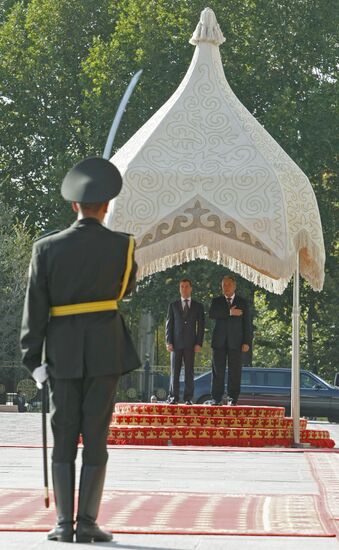 Dmitry Medvedev visits Kyrgyzstan