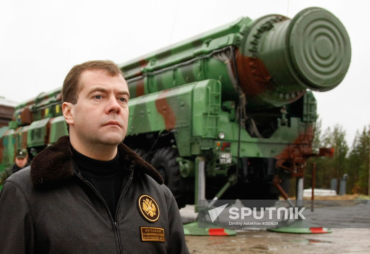 Russian President Dmitry Medvedev visits Plesetsk space center