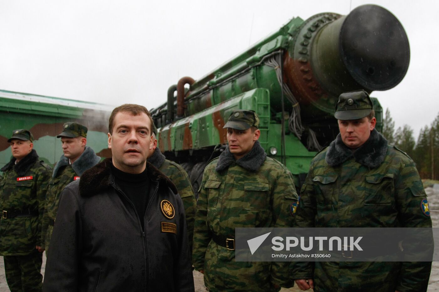 Russian President Dmitry Medvedev visits Plesetsk space center