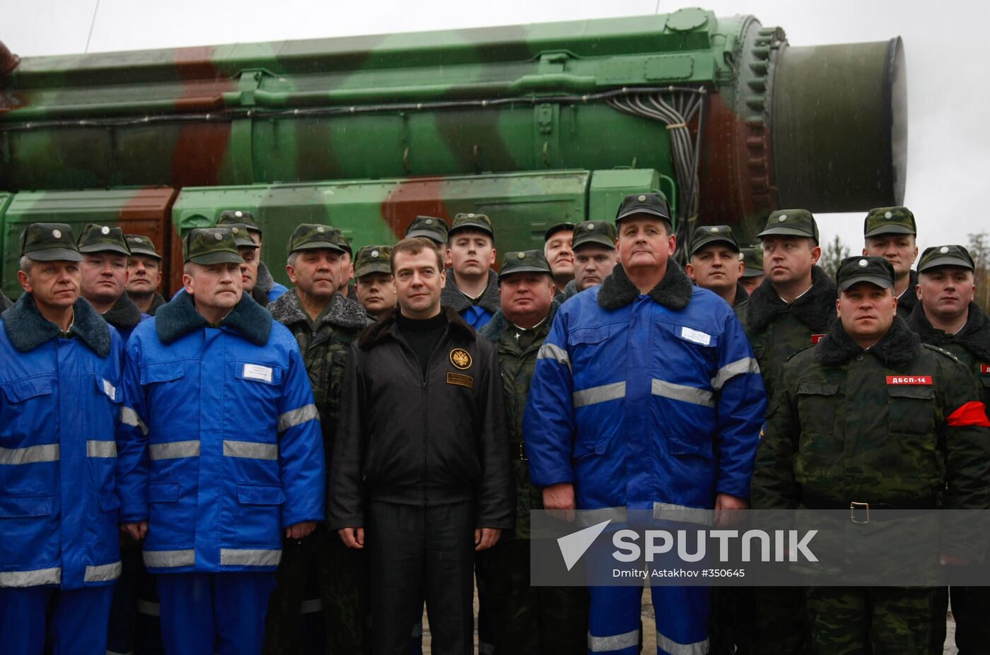 Russian President Dmitry Medvedev visits Plesetsk space center