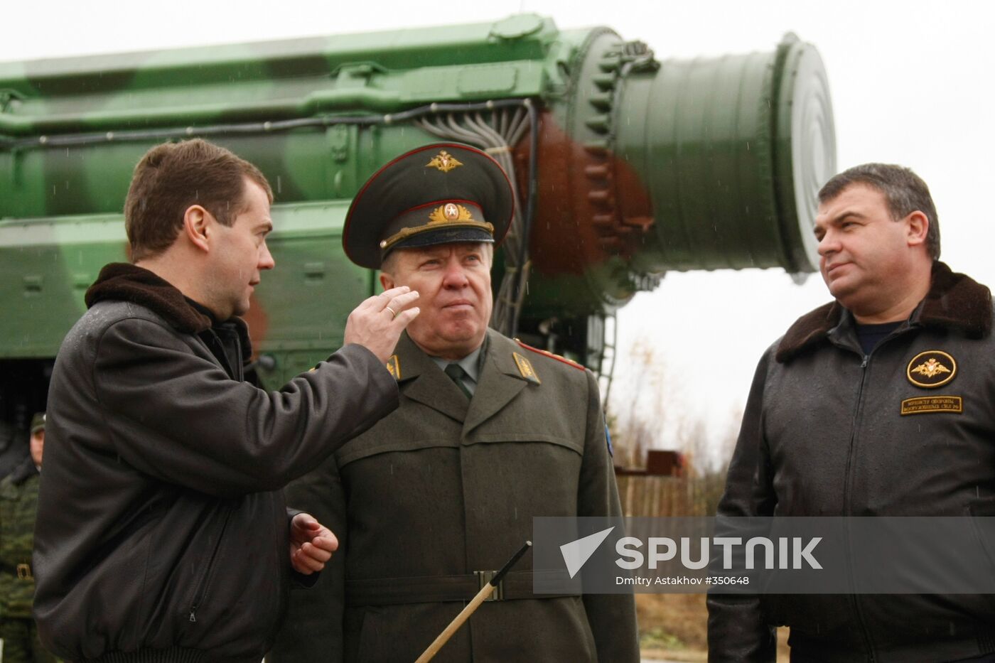 Russian President Dmitry Medvedev visits Plesetsk space center