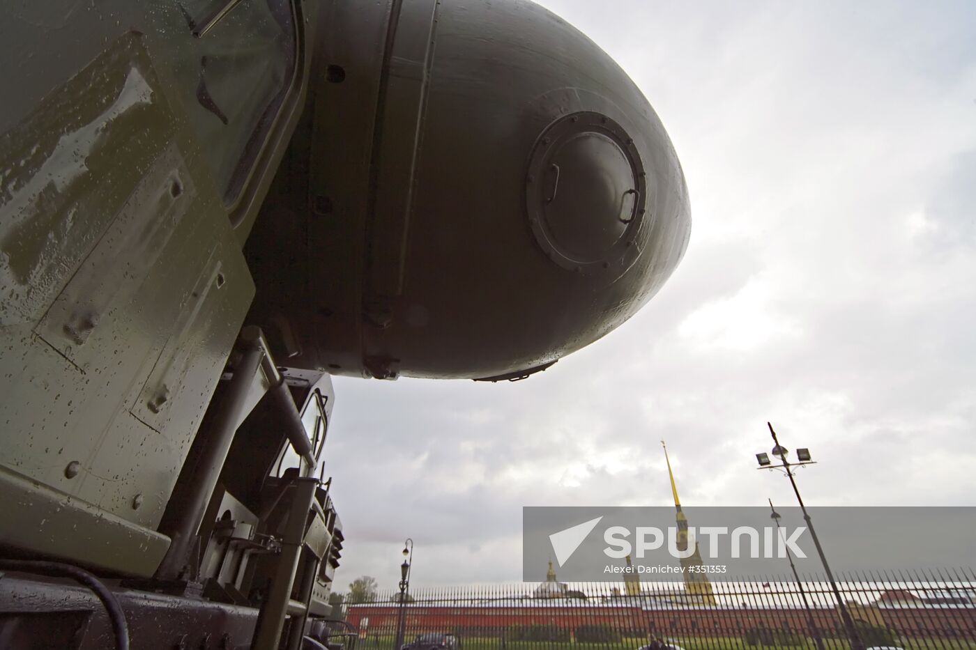 Topol ICBM mobile launcher displayed at museum in St. Petersburg