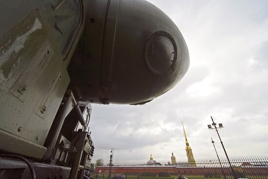 Topol ICBM mobile launcher displayed at museum in St. Petersburg