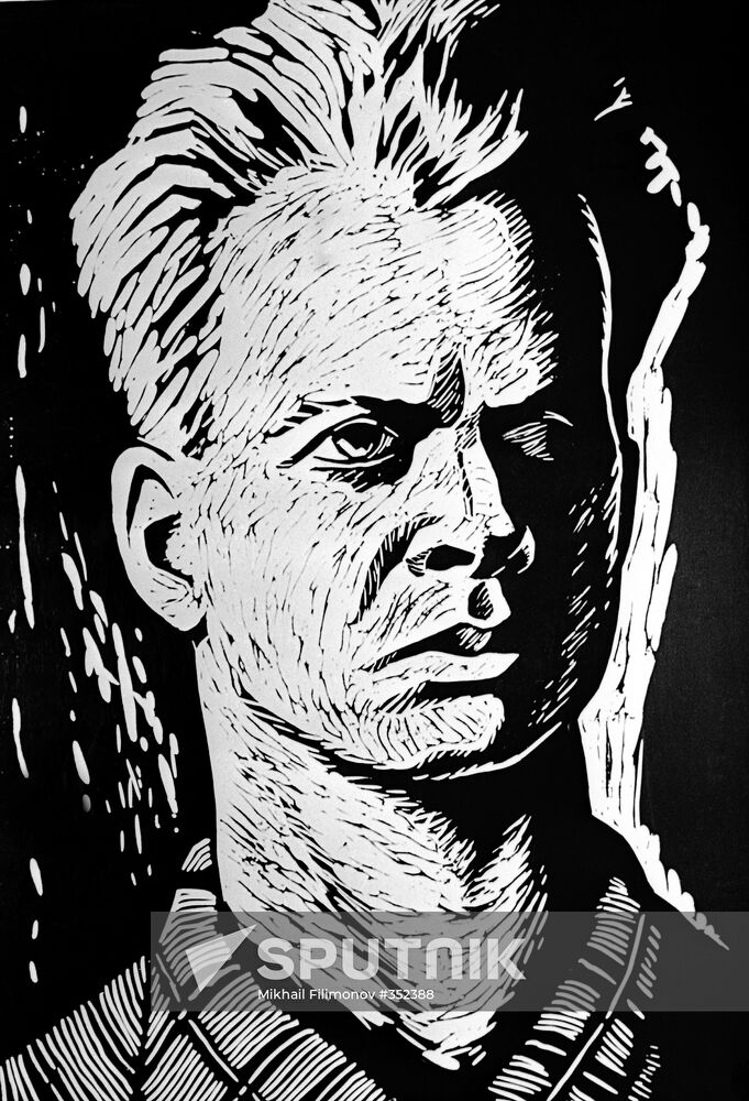 A portrait of Alexander Dovzhenko