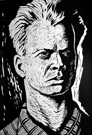 A portrait of Alexander Dovzhenko