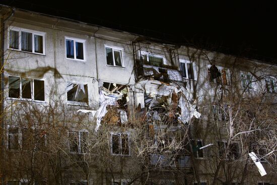 Gas explosion in a Krasnoyarsk apartment house