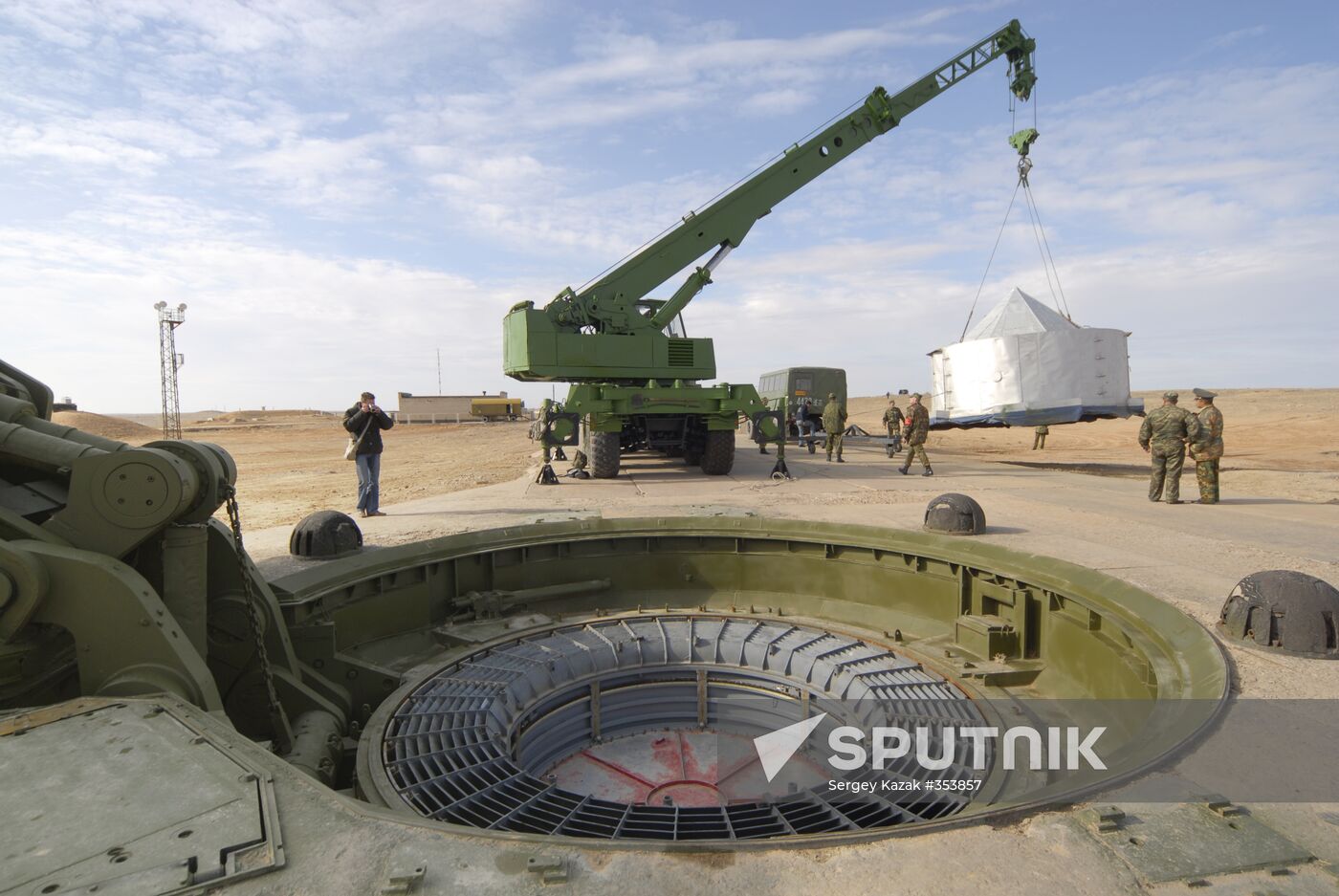 Launch of RS 18 ballistic missile from the Baikonur space center