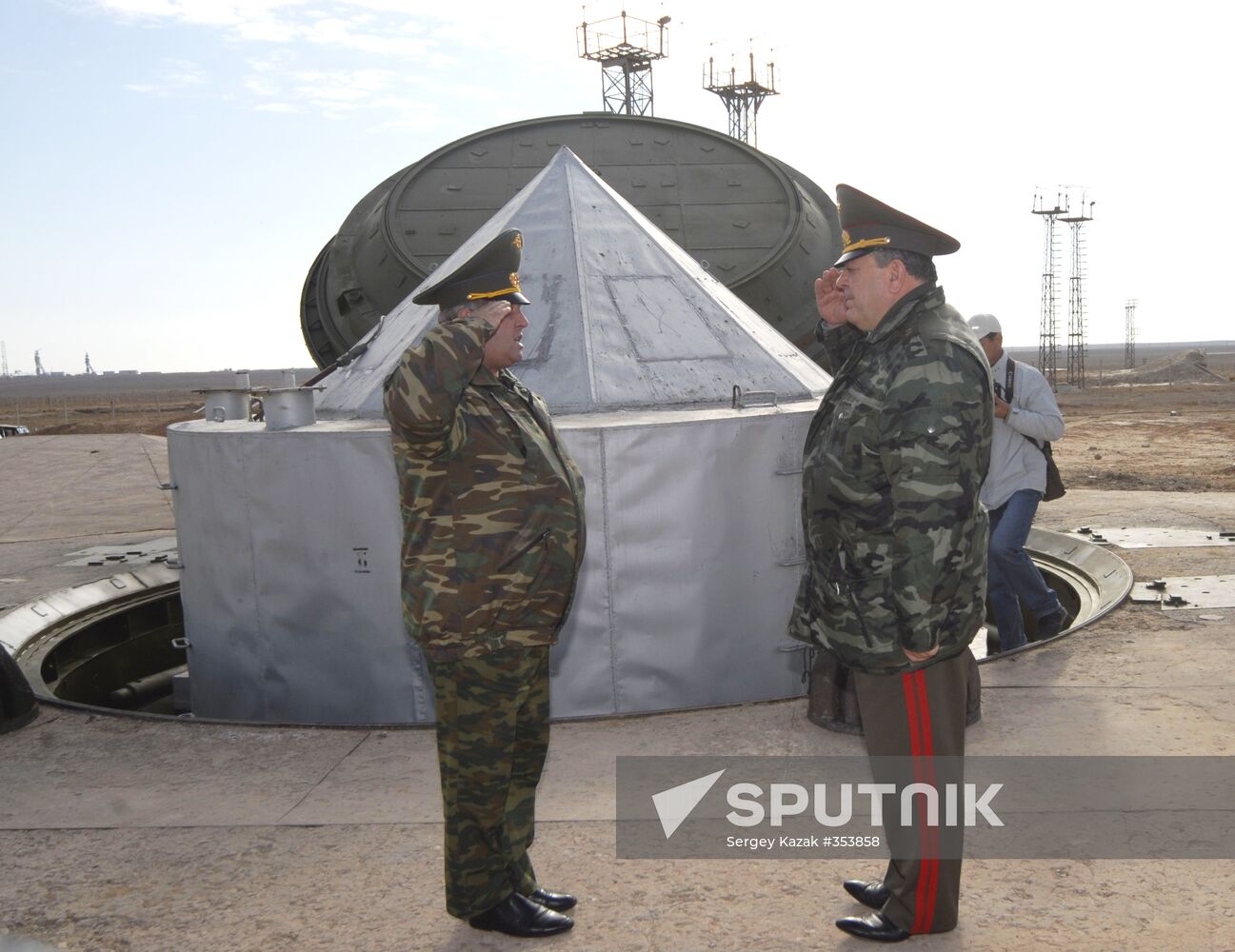 Launch of RS 18 ballistic missile from the Baikonur space center
