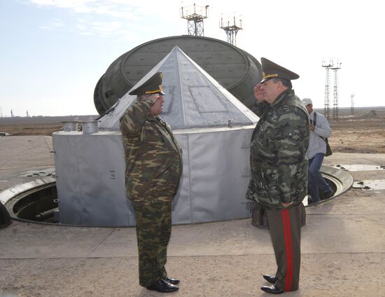Launch of RS 18 ballistic missile from the Baikonur space center