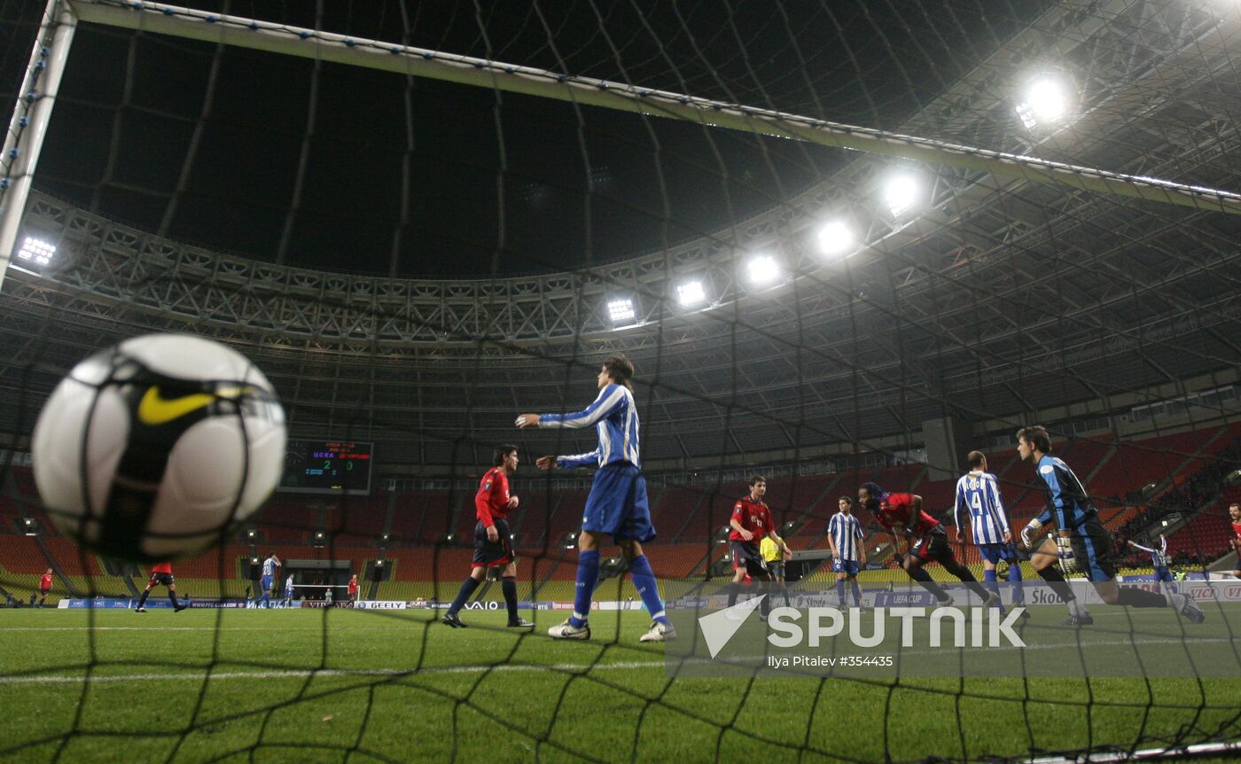 UEFA. CSKA versus Deportivo