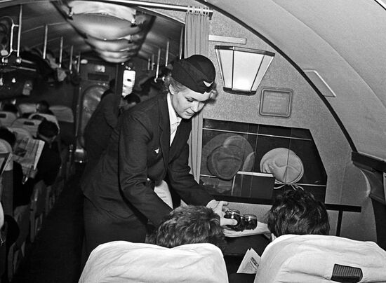 A passenger airliner in mid-air