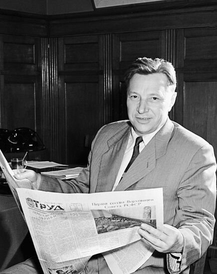 Soviet journalist Boris Burkov