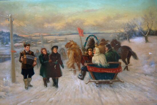 Exhibition of Fedoskino lacquer art