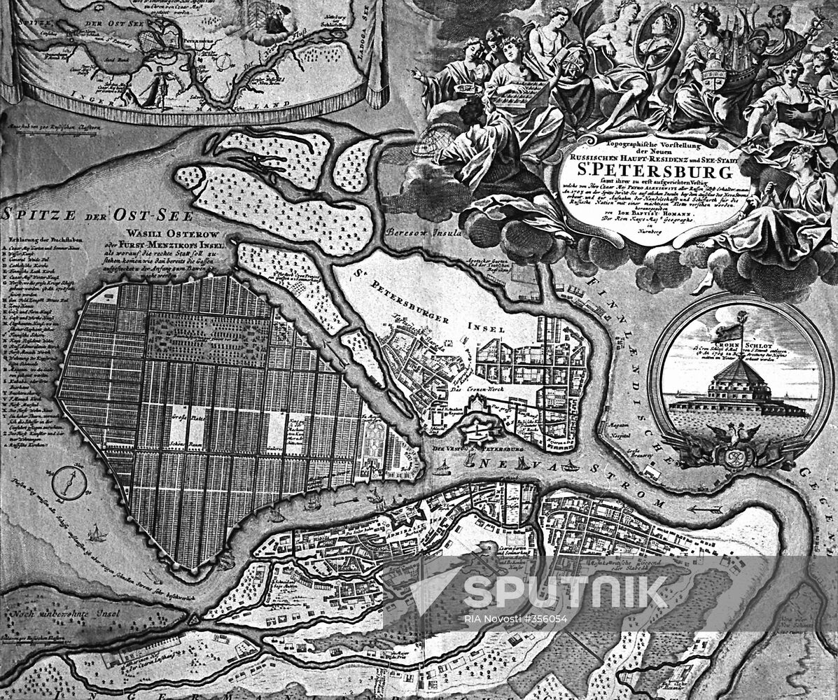 Plan of St.Petersburg, 1716