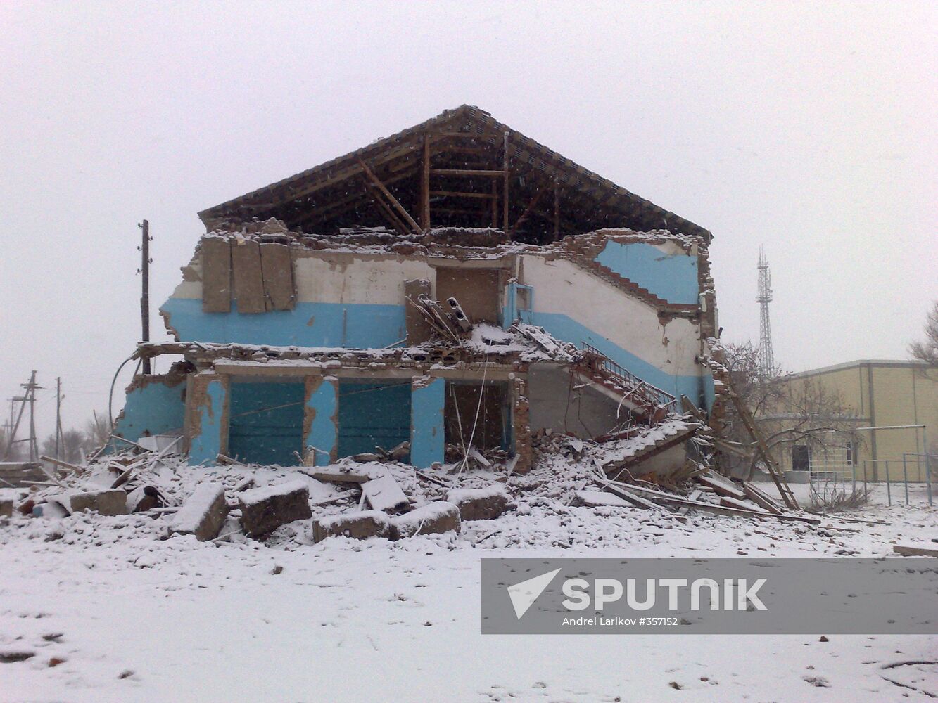 Dismantled school building at Belyayevka