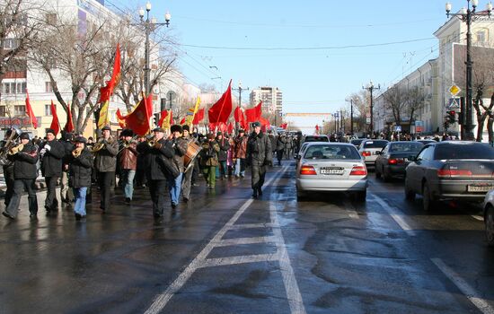 Communists celebrate 91st Bolshevik revolution anniversary