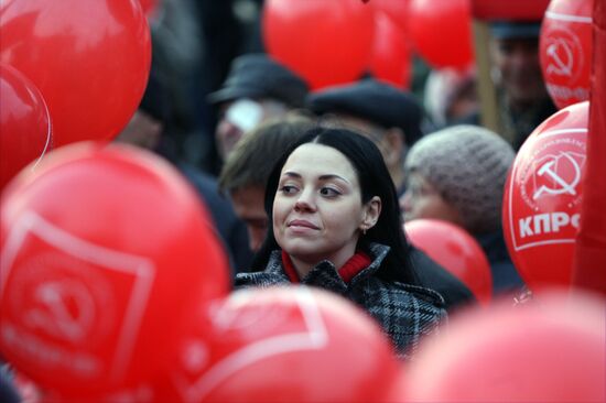 Communist rally in Novosibirsk