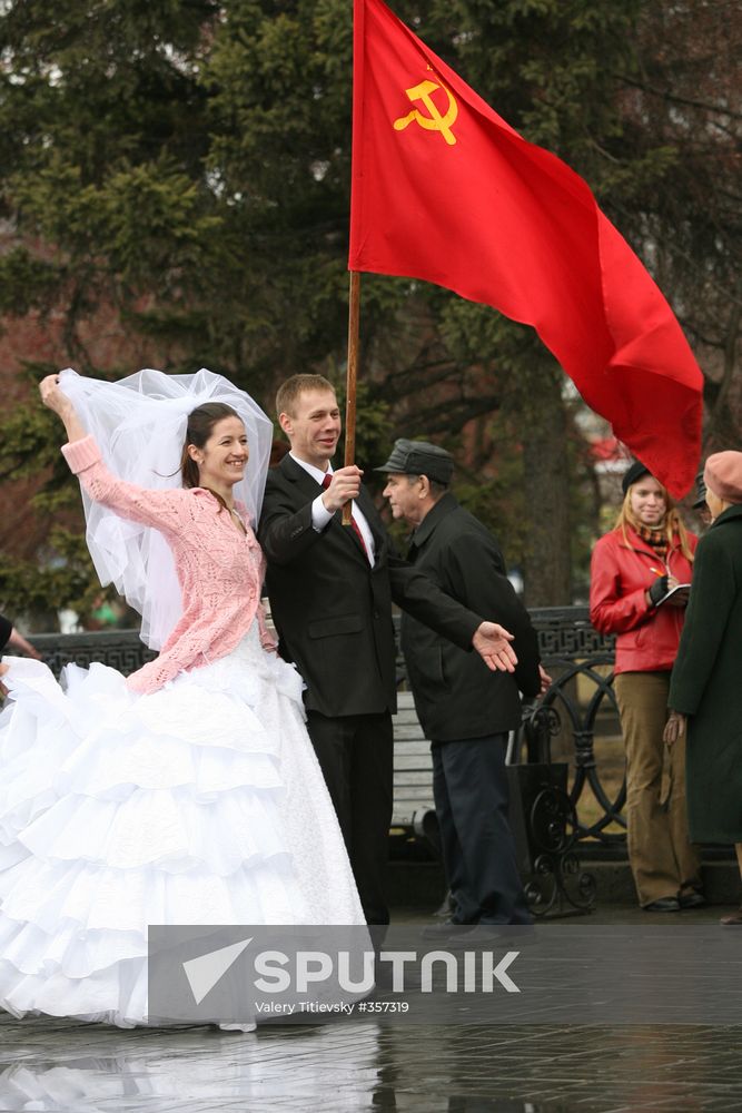 Communist rally in Novosibirsk