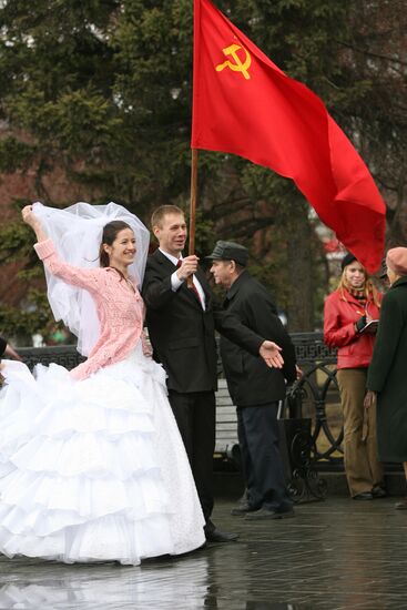 Communist rally in Novosibirsk