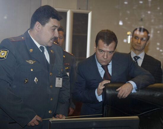 Russian president visits new police headquarters, St.Petersburg