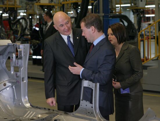 Opening new General Motors plant in St.Petersburg