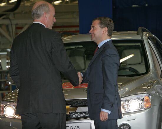 Opening new General Motors plant in St.Petersburg