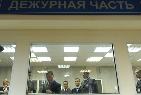 Dmitry Medvedev visits police headquarters in St. Petersburg