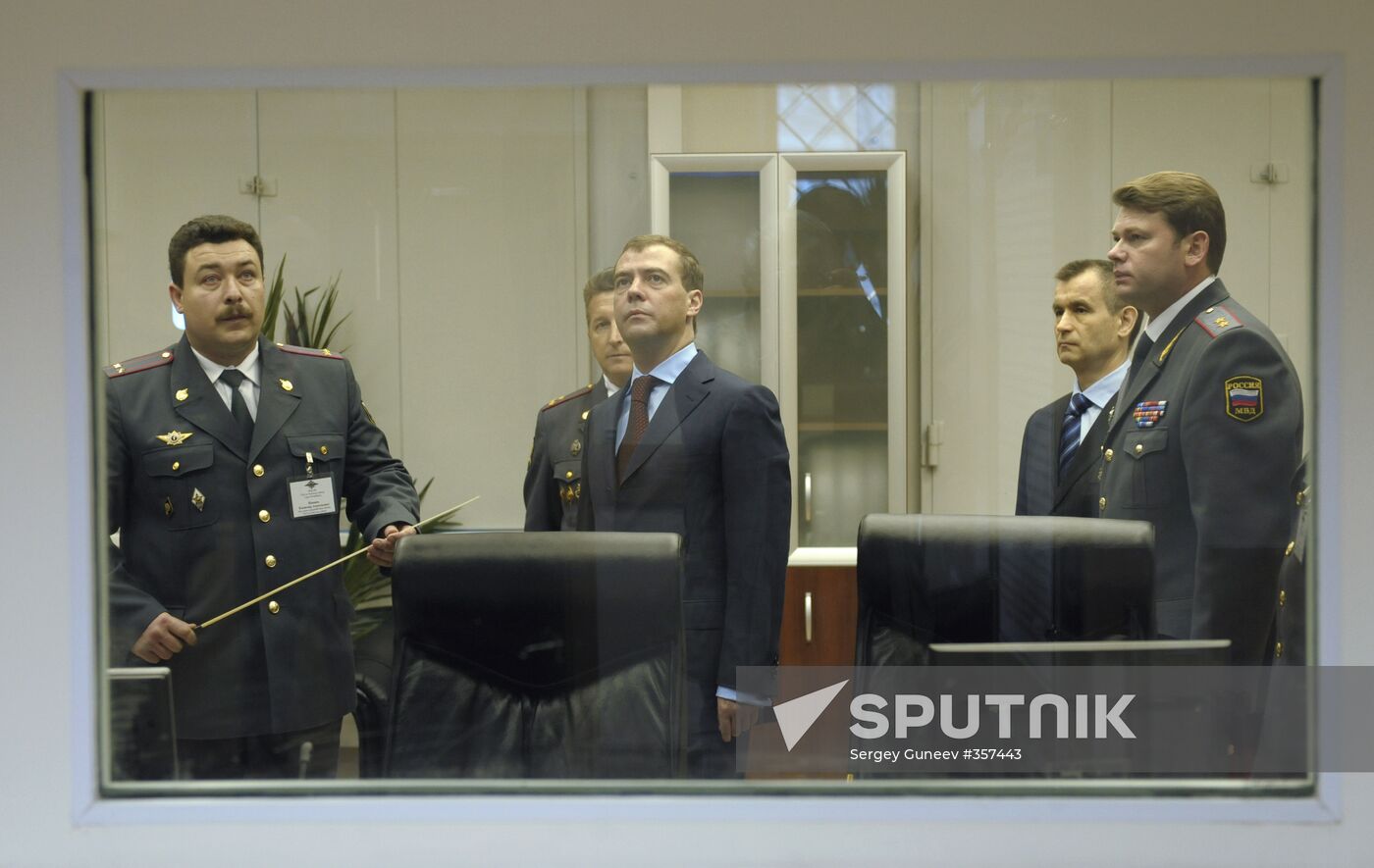 Dmitry Medvedev visits police headquarters in St. Petersburg