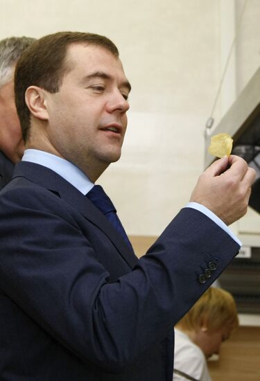 President Dmitry Medvedev visits Dmitrov District