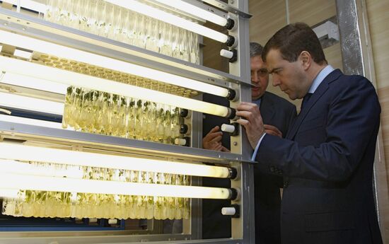 President Dmitry Medvedev visits Dmitrov District