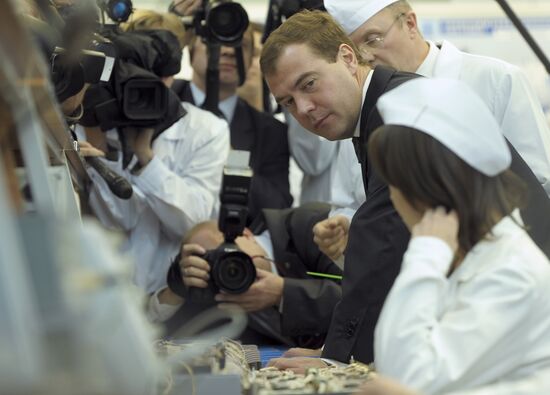Russian President Dmitry Medvedev visits Izhevsk