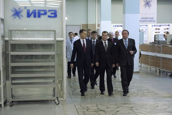 Russian President Dmitry Medvedev visits Izhevsk