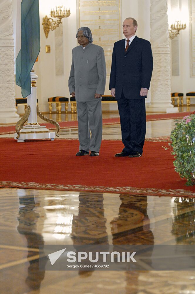 Vladimir Putin and Abdul Kalam