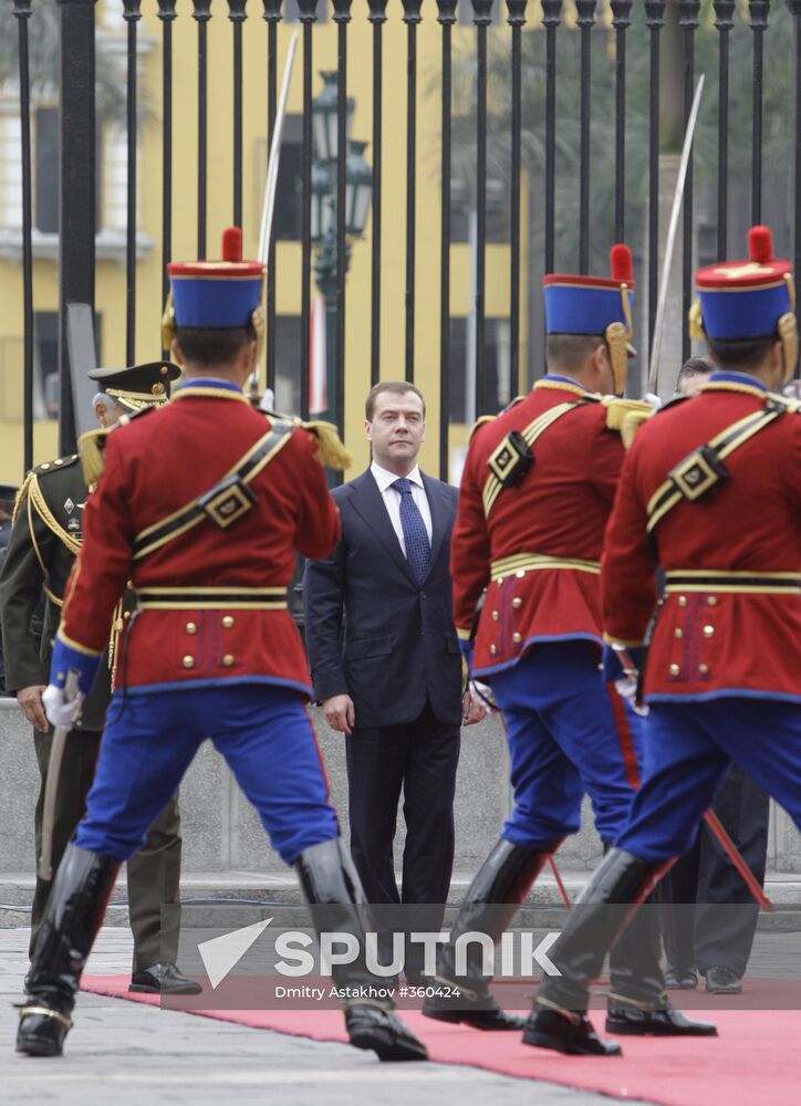 President Dmitry Medvedev visits Peru