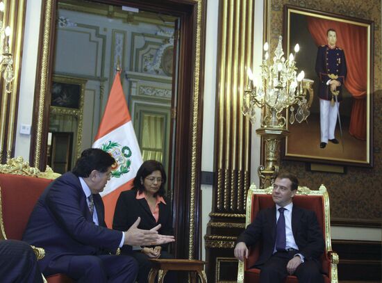 President Dmitry Medvedev pays an official visit to Peru