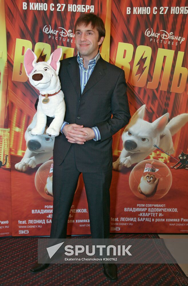 Actor Vladimir Vdovichenkov at premiere of "Bolt"
