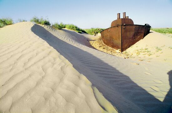 Desert in place of Aral Sea