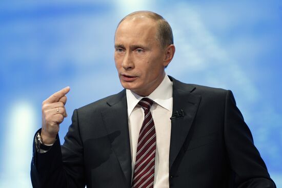 Vladimir Putin holds a question-and-answer session
