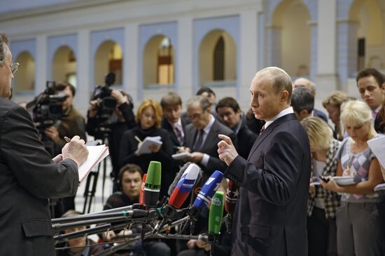 Vladimir Putin holds a question-and-answer session