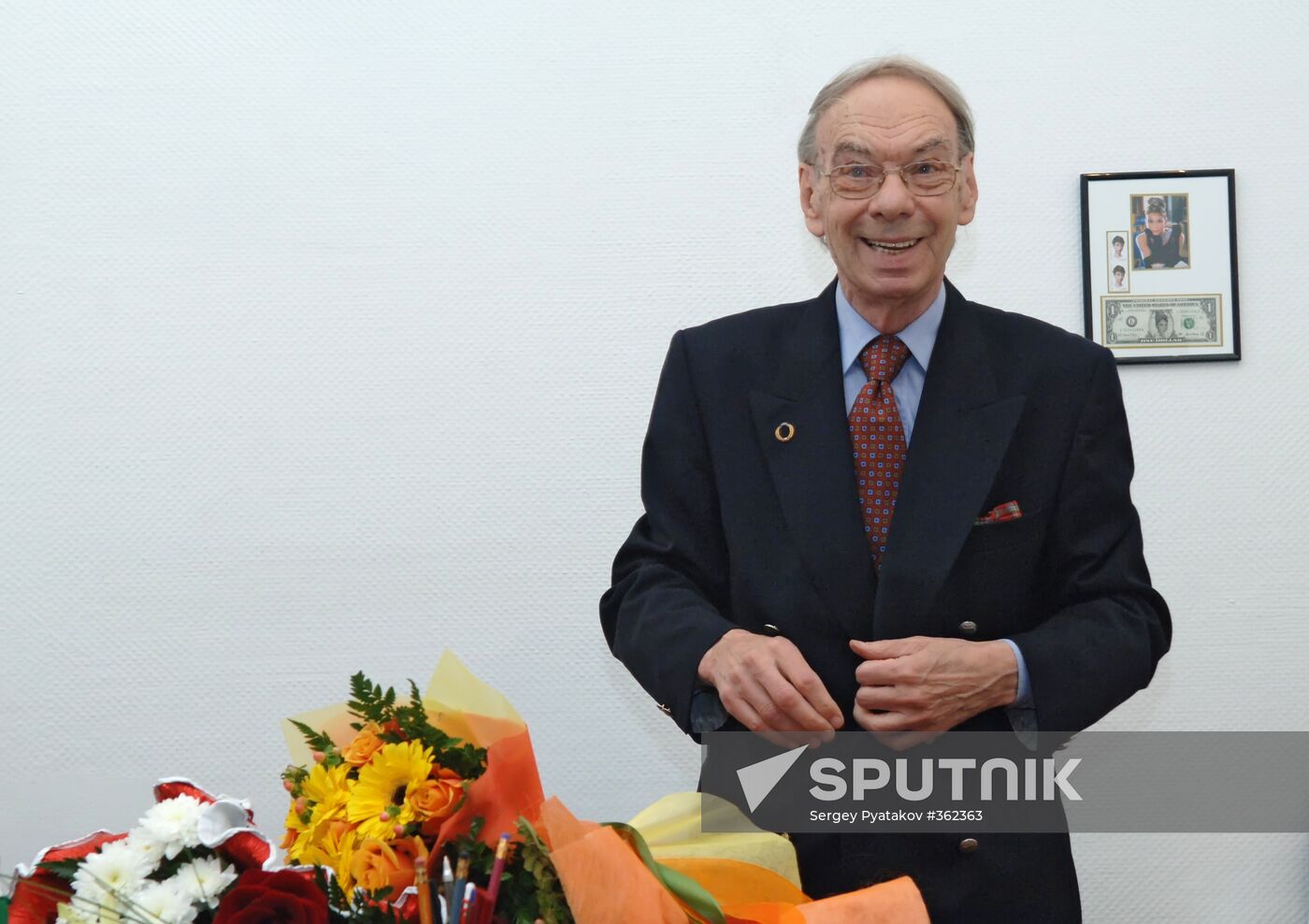 Actor Alexei Batalov celebrating his 80th birthday