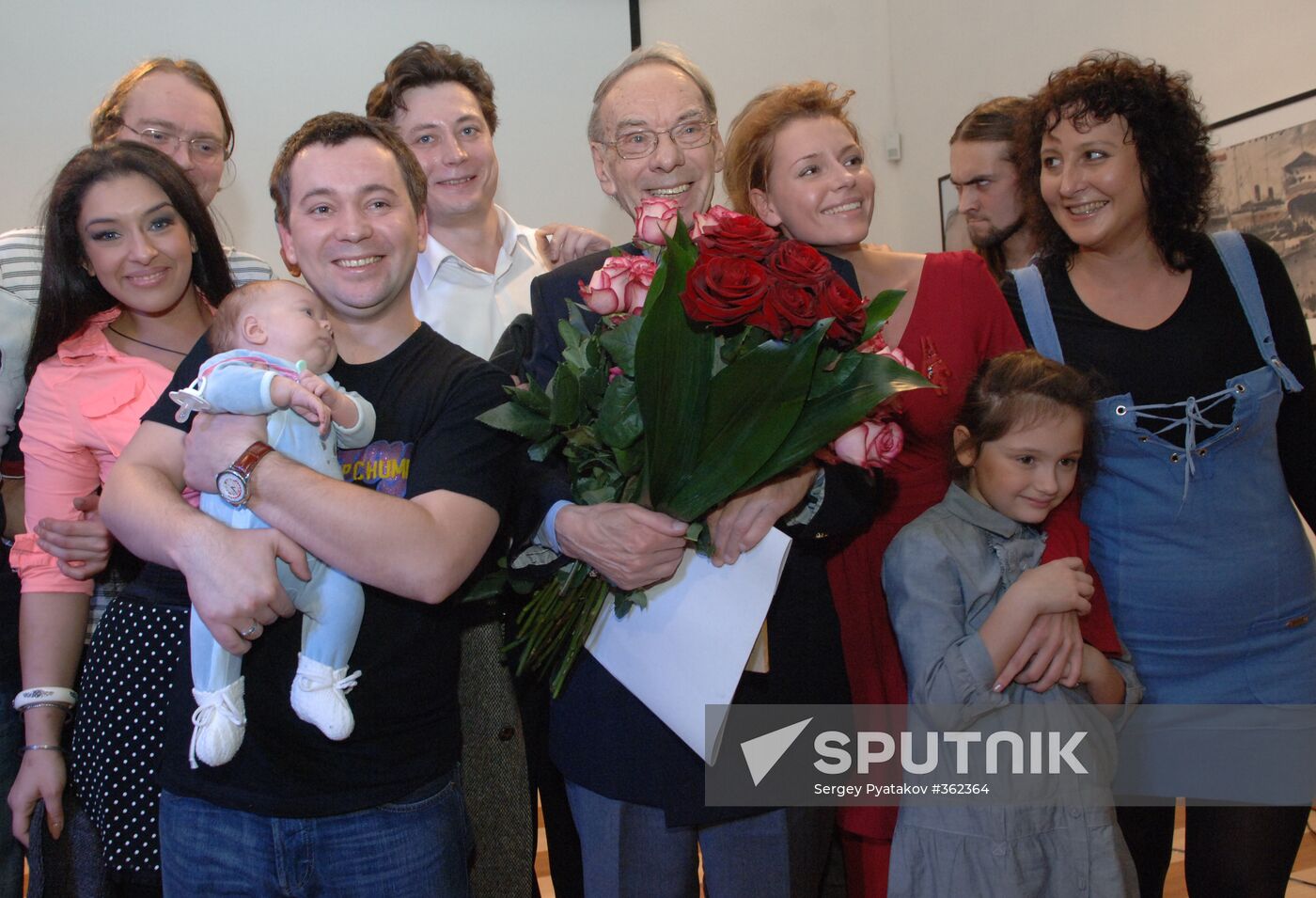 Actor Alexei Batalov celebrating his 80th birthday