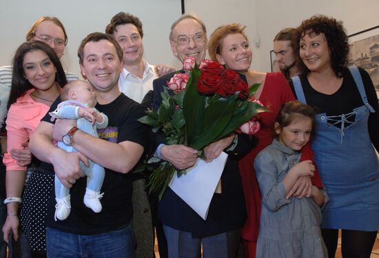 Actor Alexei Batalov celebrating his 80th birthday